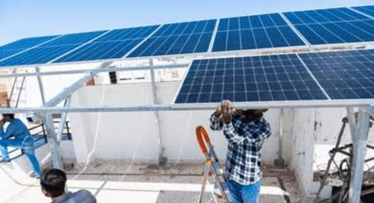 High-Efficiency Solar Panels Installation